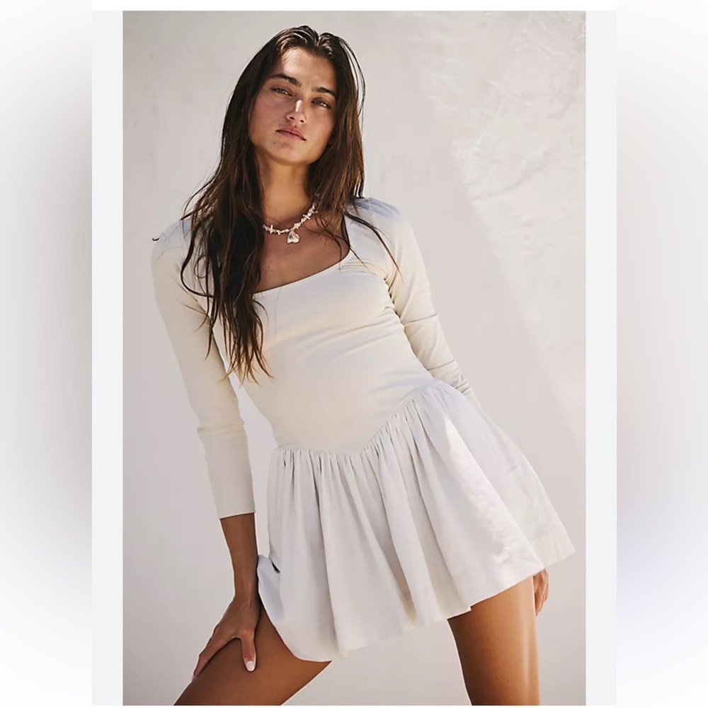 NWT Free people drop waist dress 100% cotton